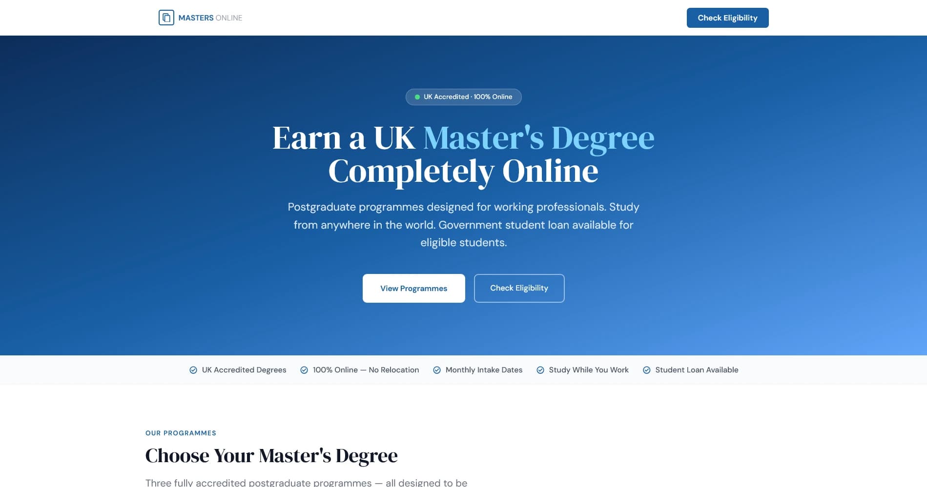 Masters Online — Earn a UK Master's Degree Completely Online