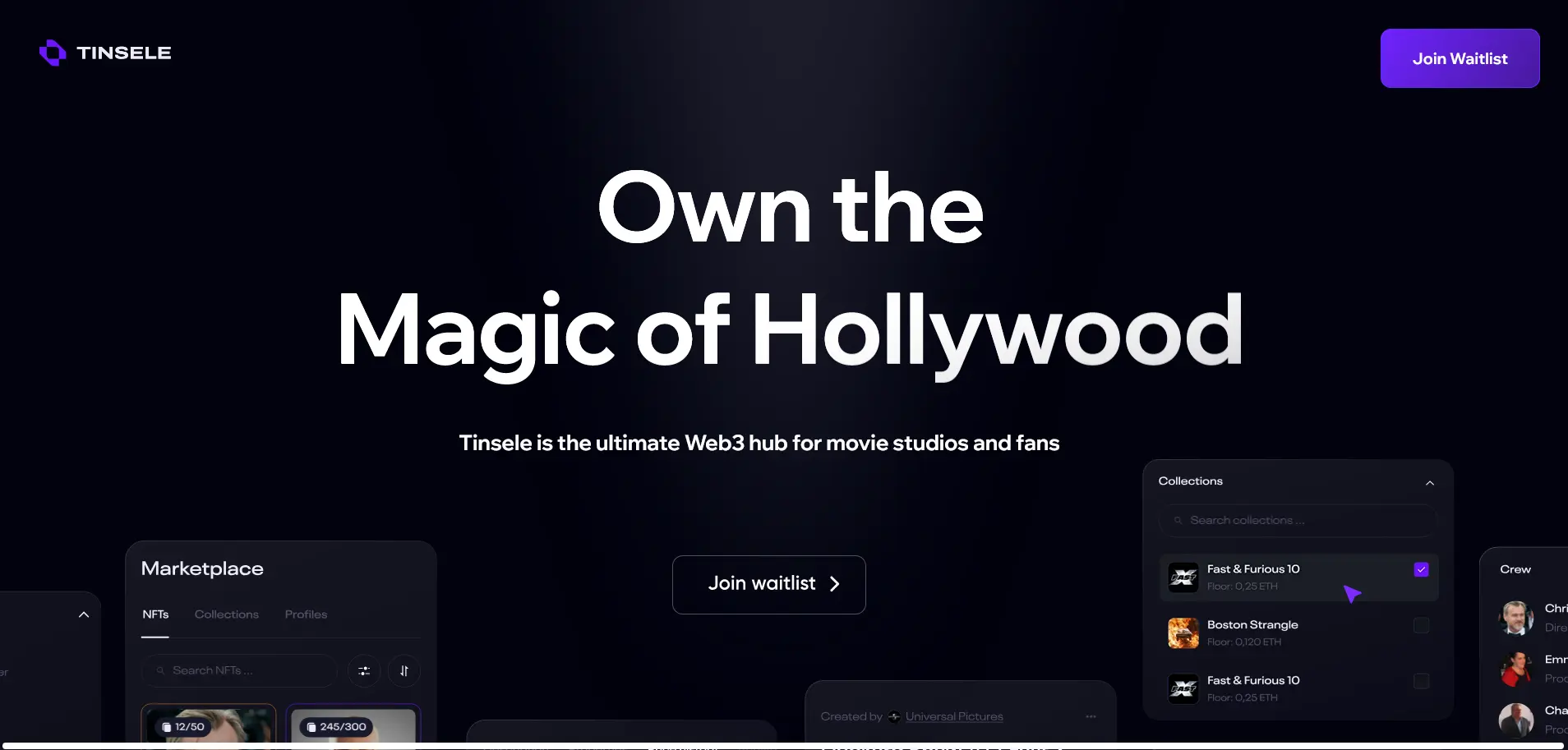 Tinsele — Own the magic of Hollywood